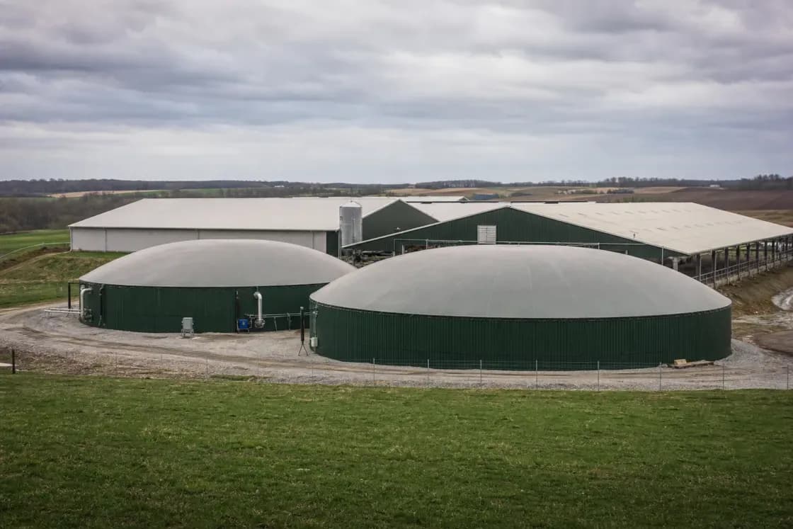 Swine and poultry manure digestion facility